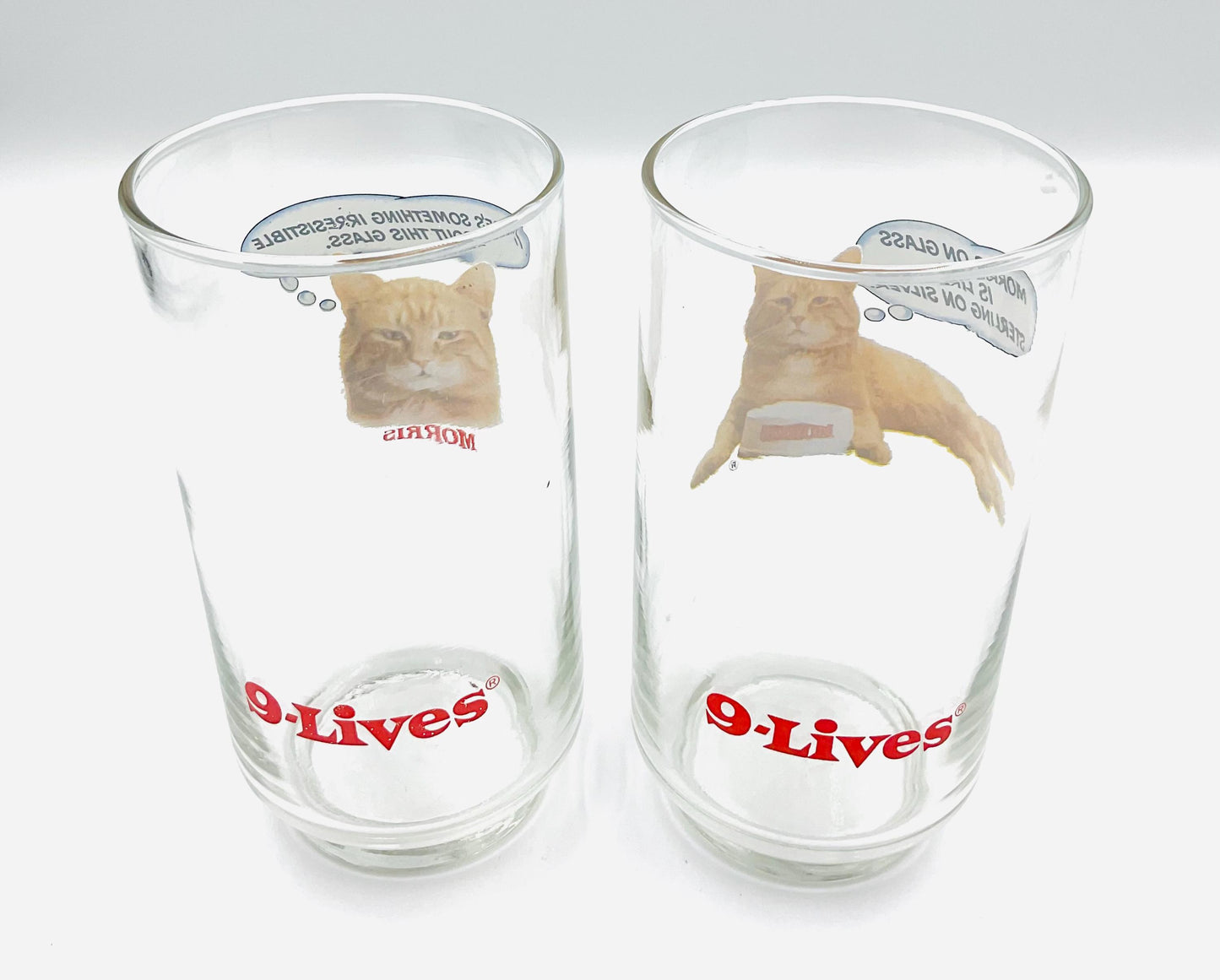 Vintage Promotional Morris the Cat Drinking Glasses