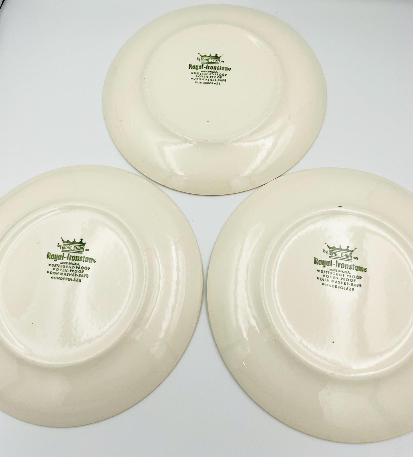 Vintage Royal China Ironstone Dinner Plate in Damsel Pattern - 3 available