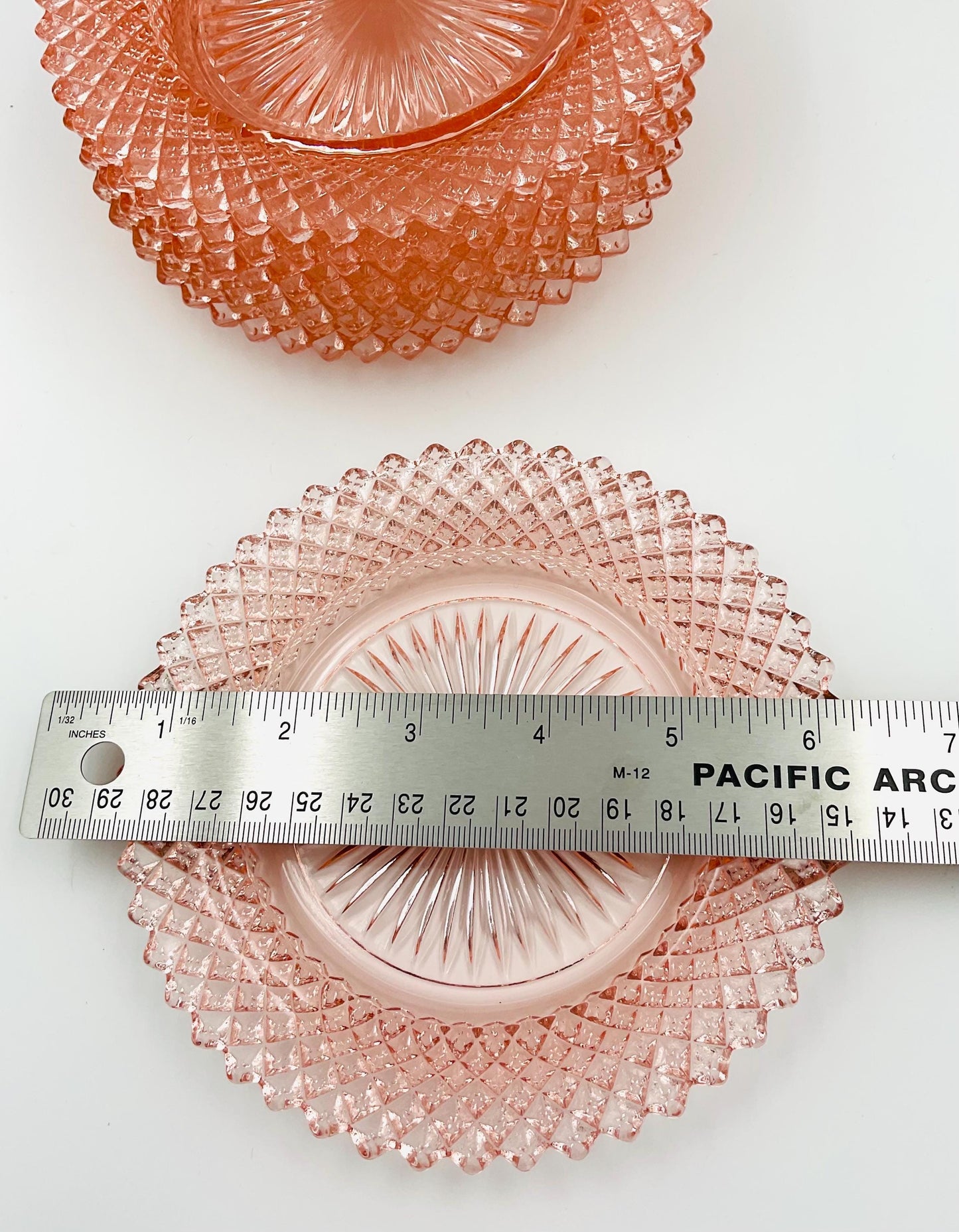 Vintage Anchor Hocking Miss American Pink Bread Plates