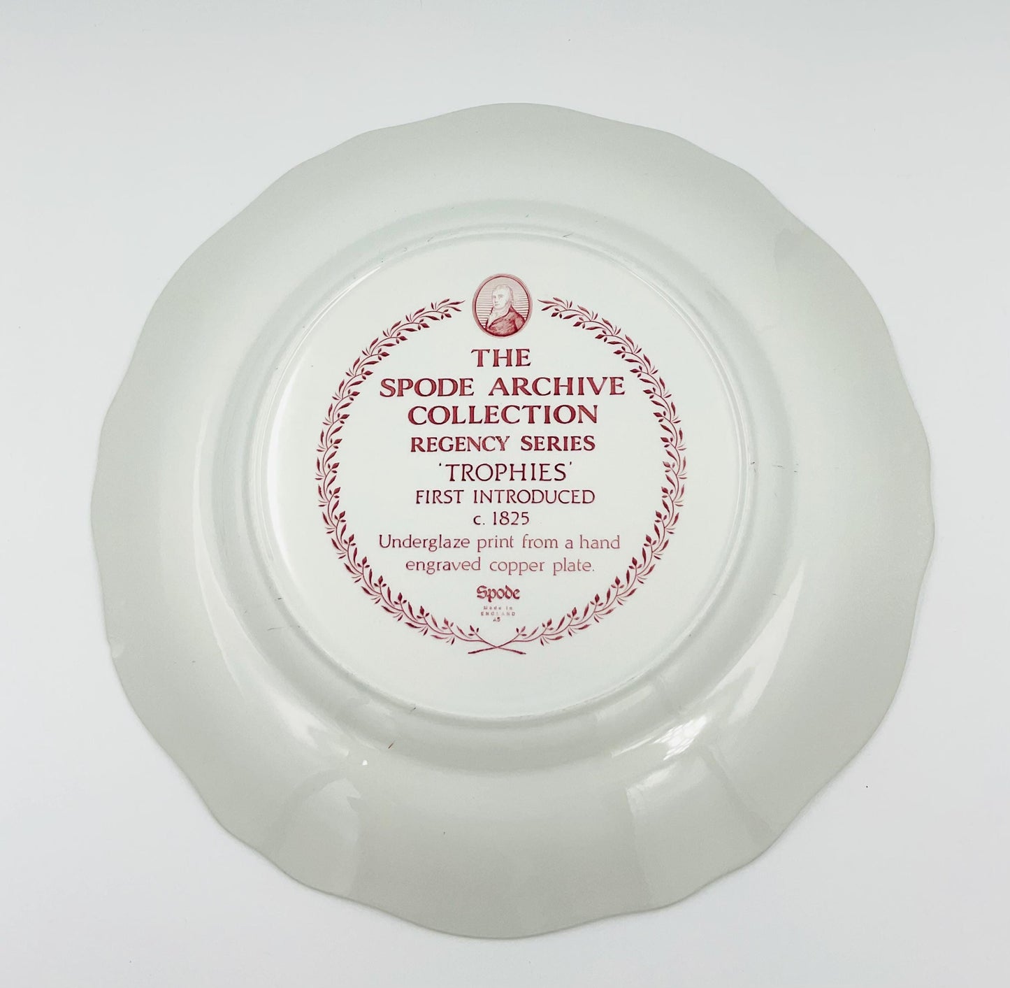 Vintage Spode Regency ‘Trophies’ Archive Collection Plate