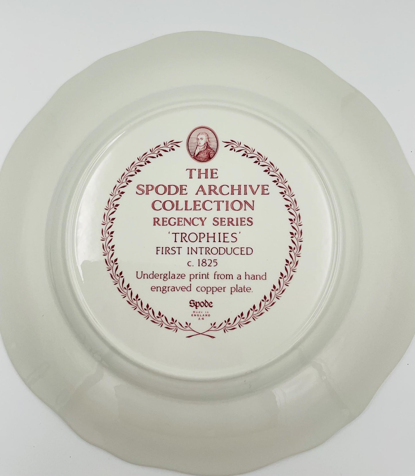 Vintage Spode Regency ‘Trophies’ Archive Collection Plate