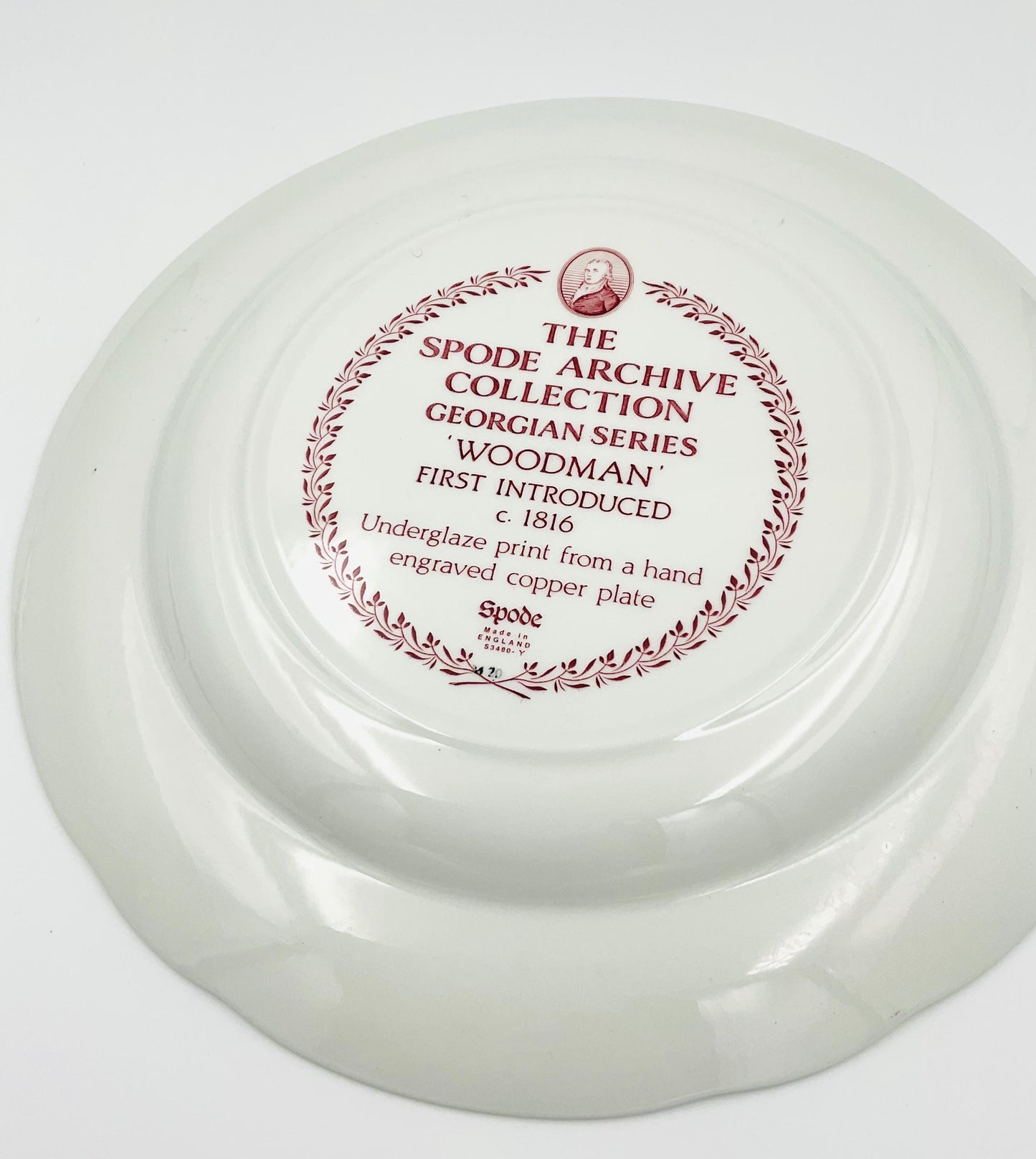 Vintage Spode Georgian Series ‘Woodman’ Archive Collection Plate