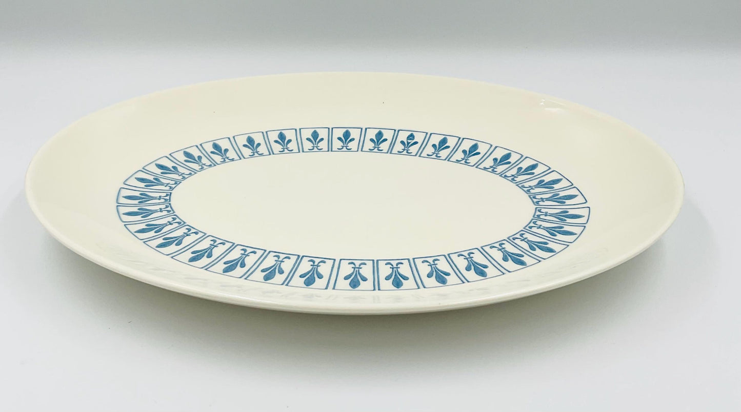 Homer Laughlin Richelieu Fleur De Lis Oval Serving Platter