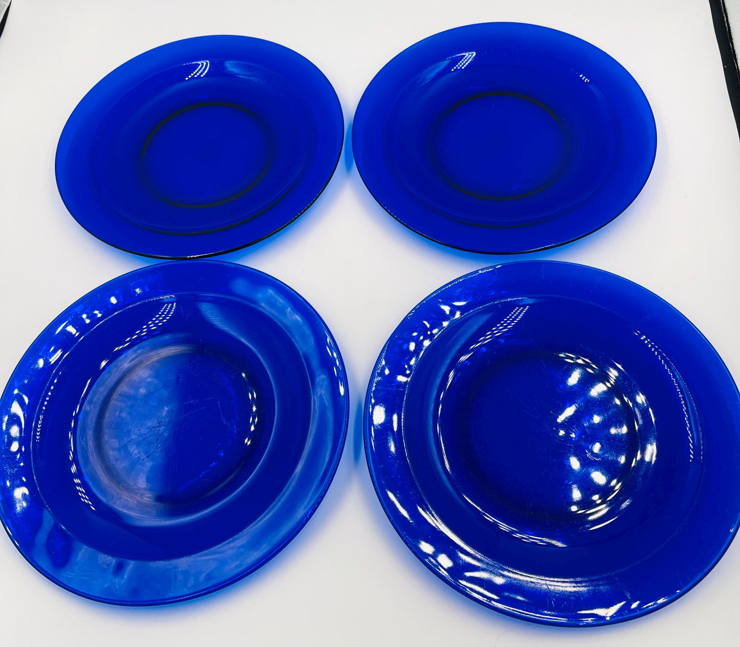 Vintage Cobalt Blue Glass Salad Plate