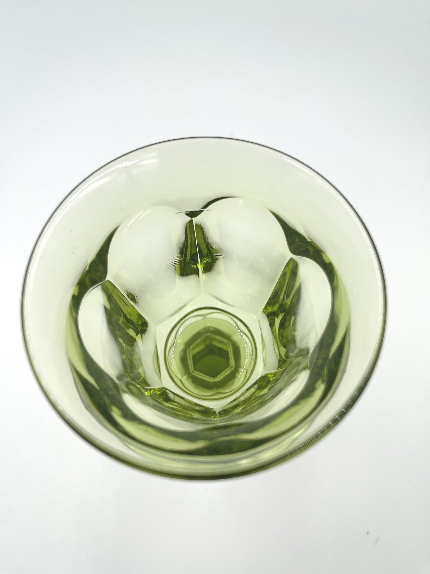 Vintage Imperial Glass Verde Green Goblet