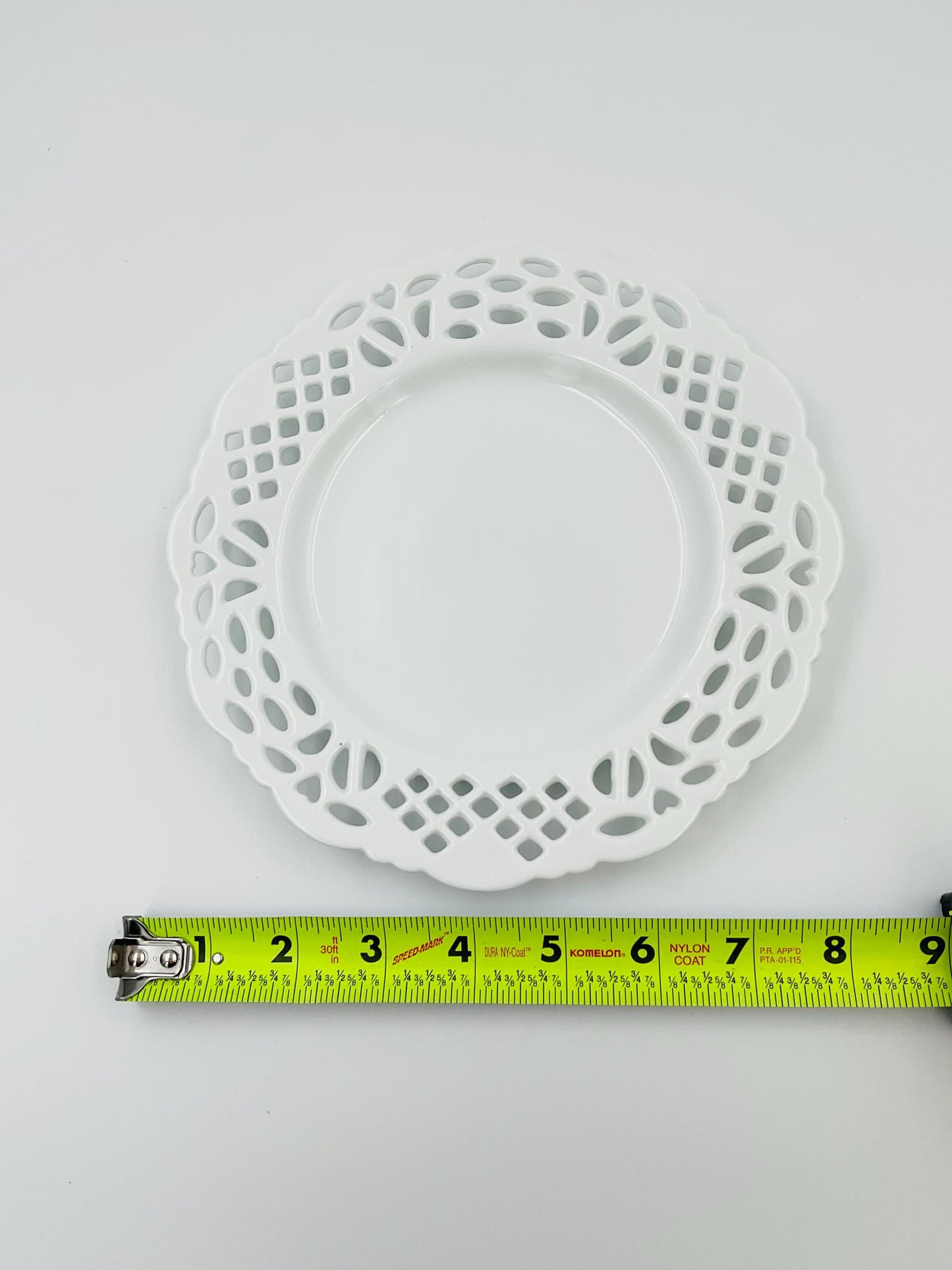 White Reticulated Salad Plate