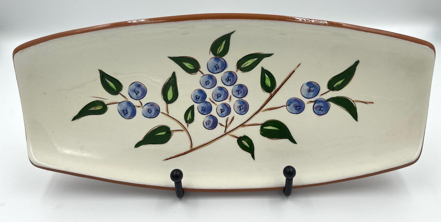 Vintage Stangl Pottery Blueberry Pattern Small Serving Tray