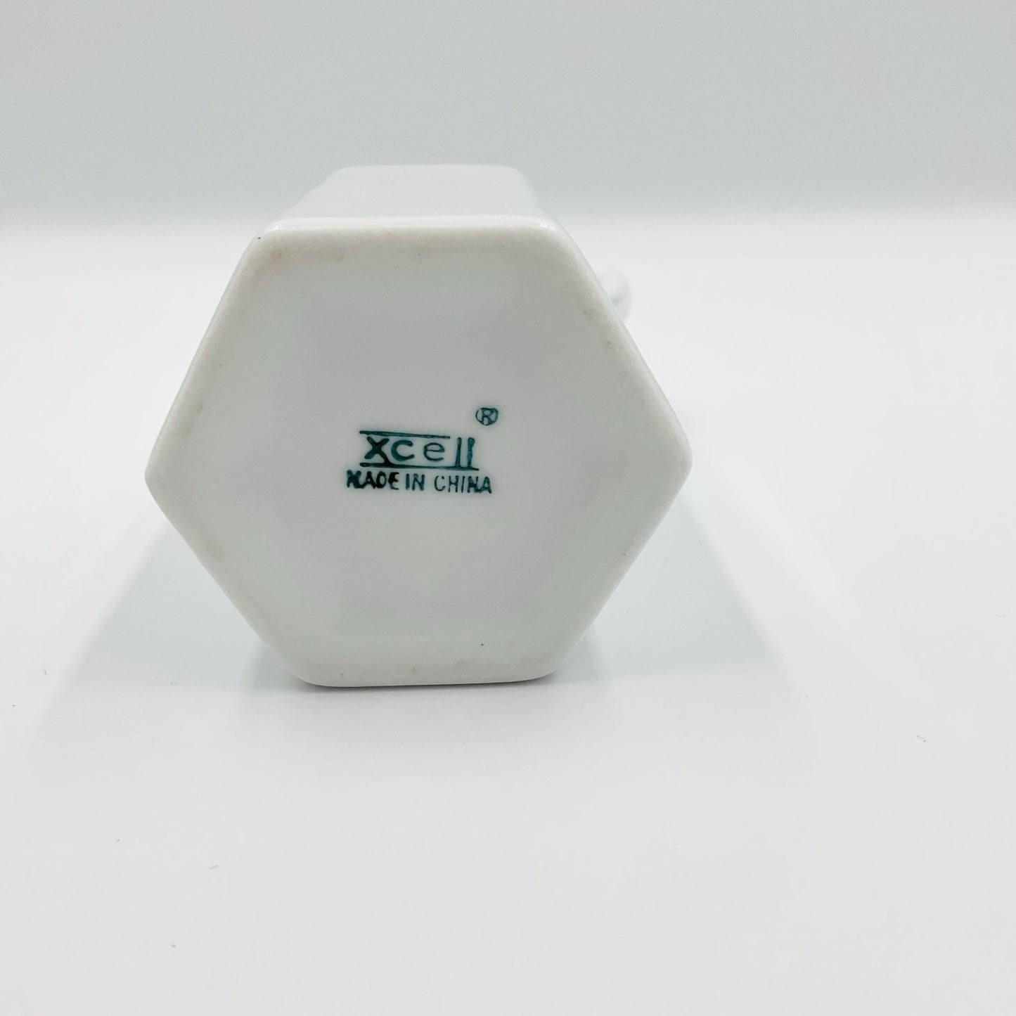 Vintage XCELL White Milk Glass Small Cruet Pitcher with Stopper