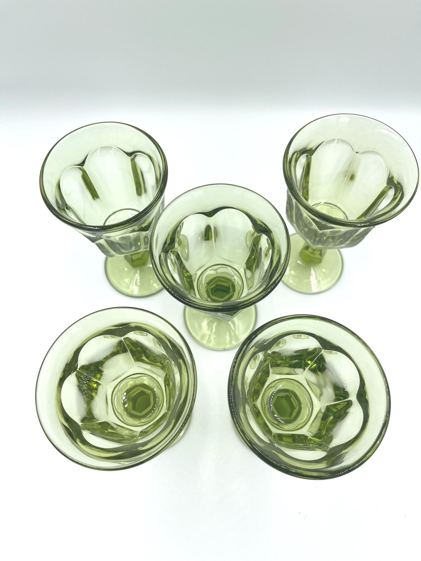 Vintage Imperial Glass Verde Green Goblet