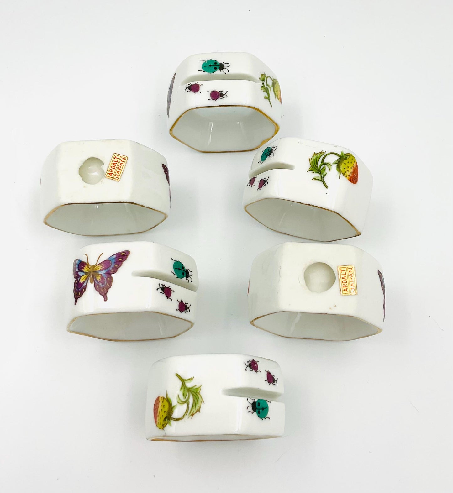Vintage Ardalt Napkin Rings / Place Card Holder Made in Japan