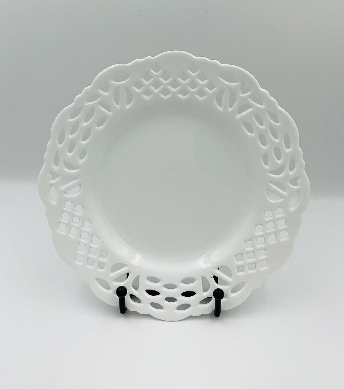 White Reticulated Salad Plate
