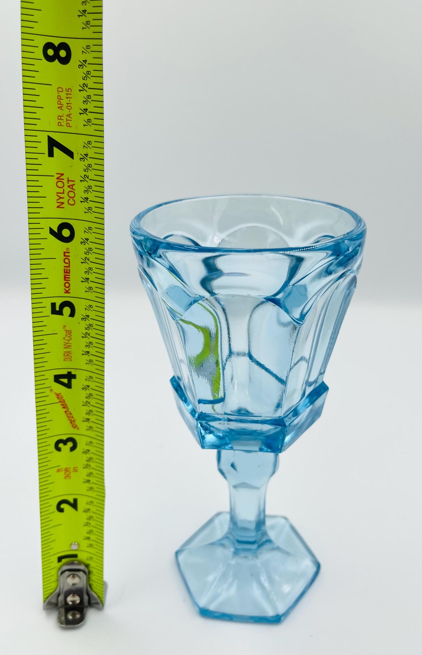 Vintage Fostoria Virginia Blue Goblet