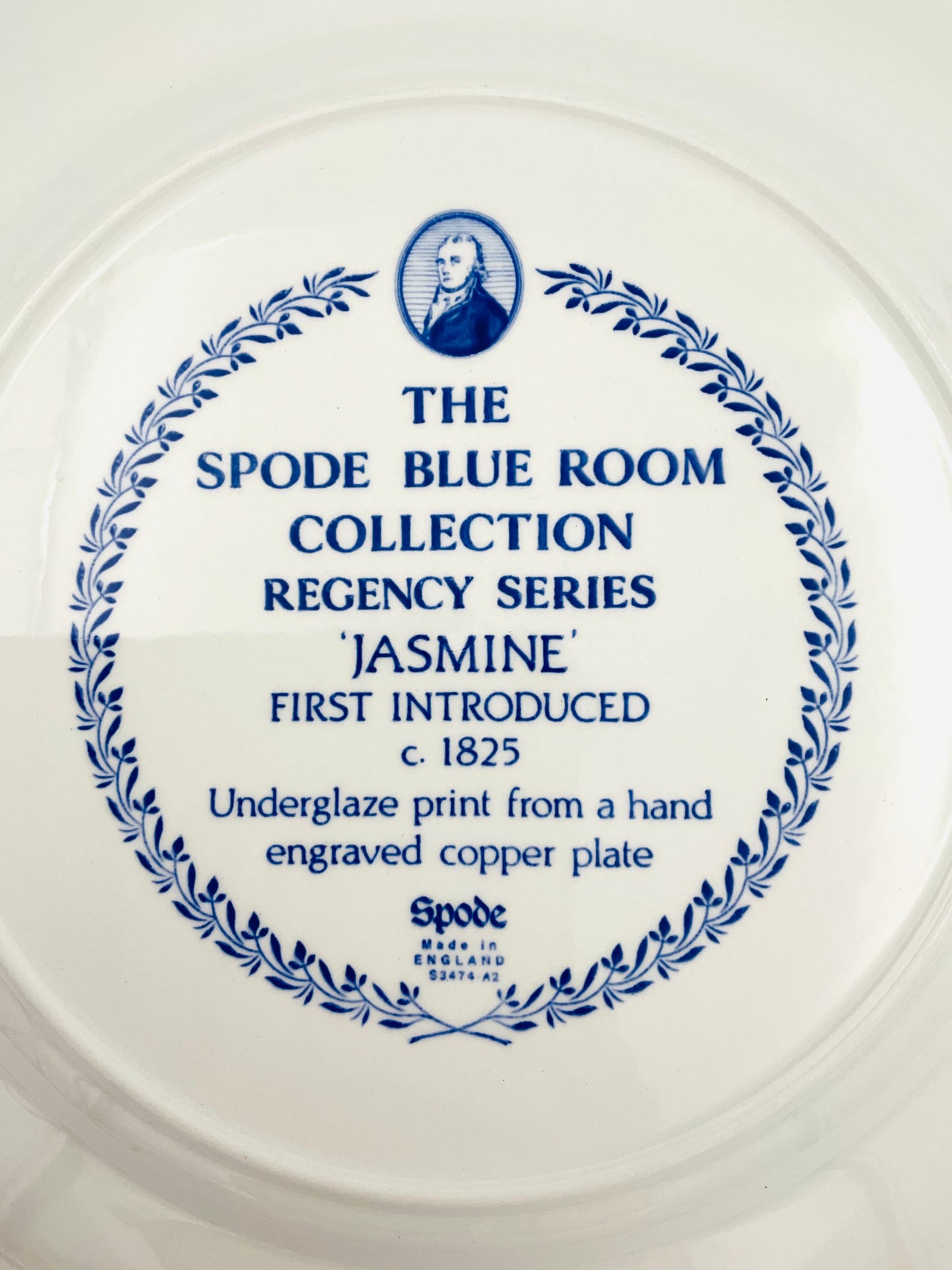 Vintage Spode Blue Room Regency Series ‘Jasmine’ Plate