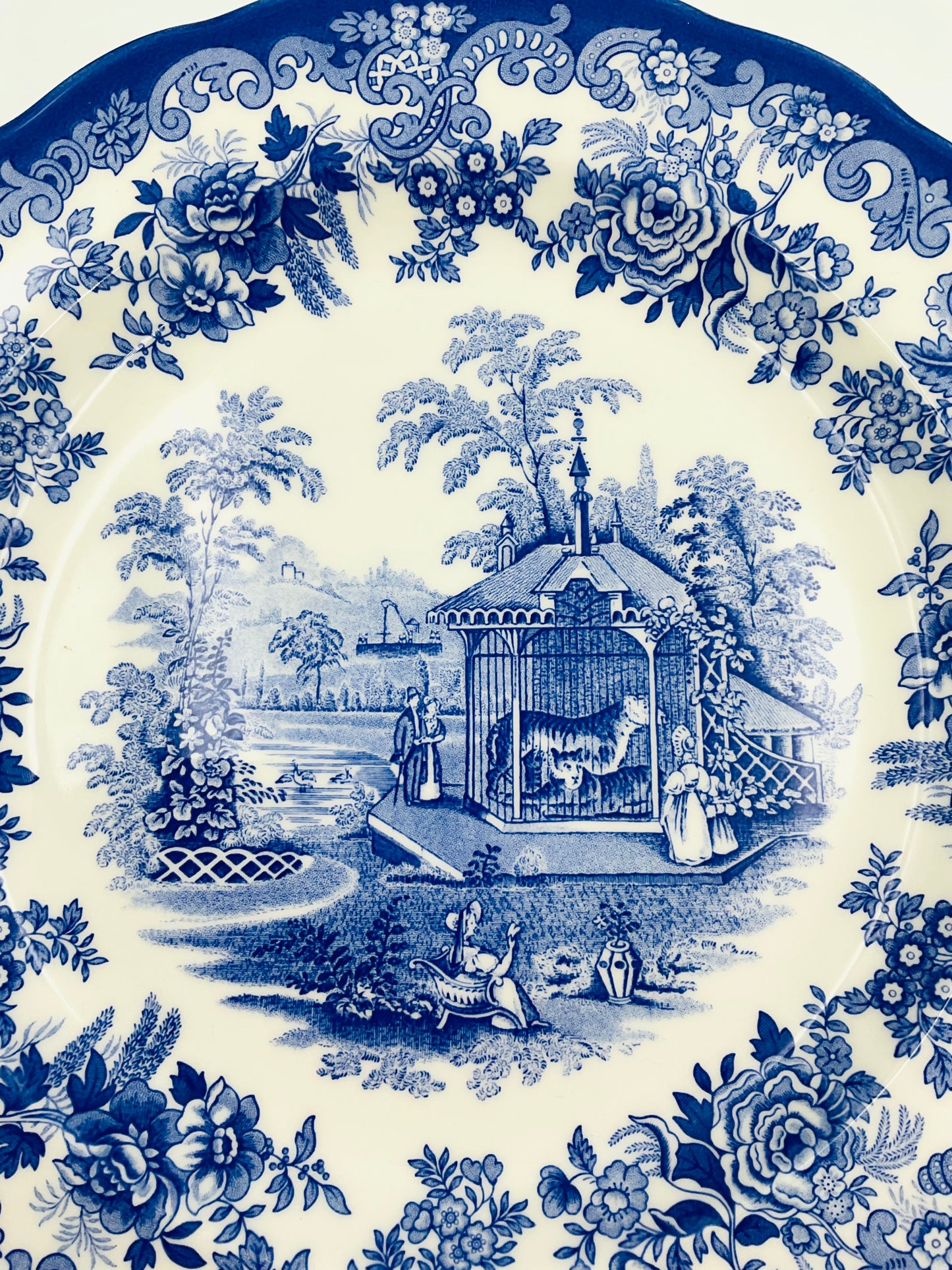 Vintage Spode Blue Room Tiger Cages Collectible Plate