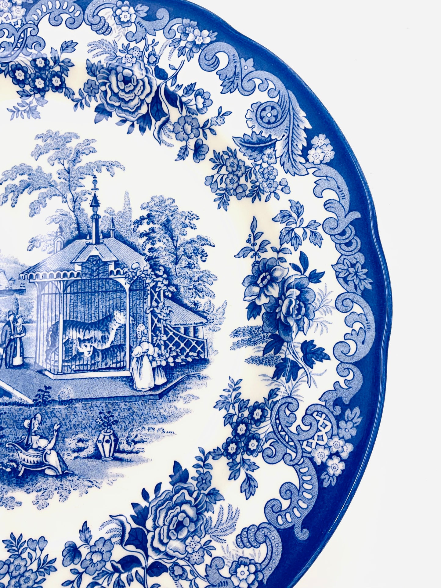Vintage Spode Blue Room Tiger Cages Collectible Plate