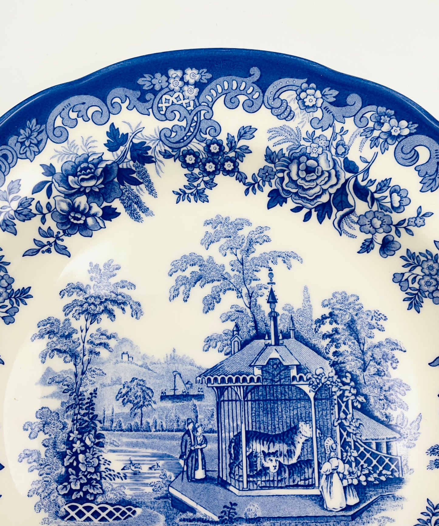 Vintage Spode Blue Room Tiger Cages Collectible Plate