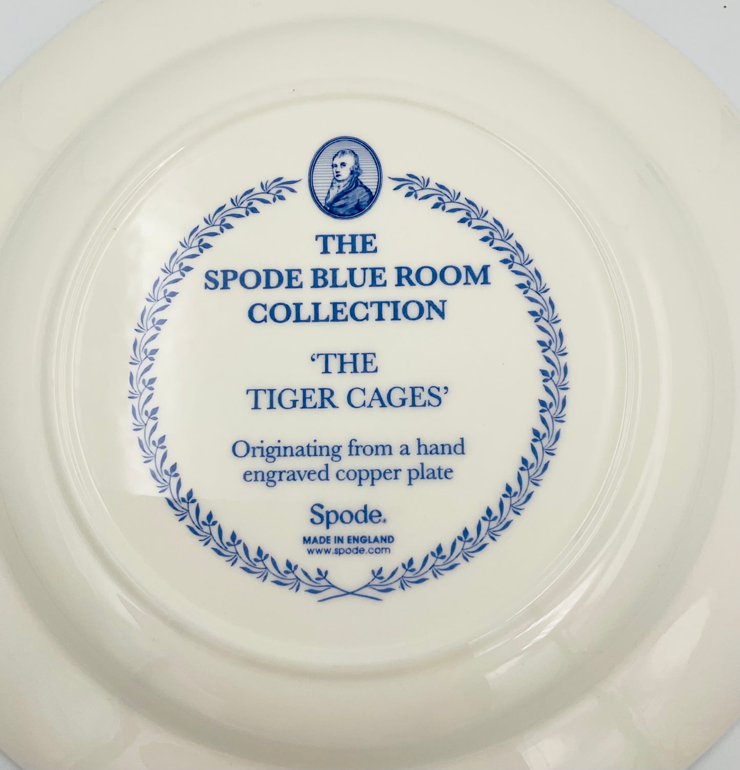 Vintage Spode Blue Room Tiger Cages Collectible Plate