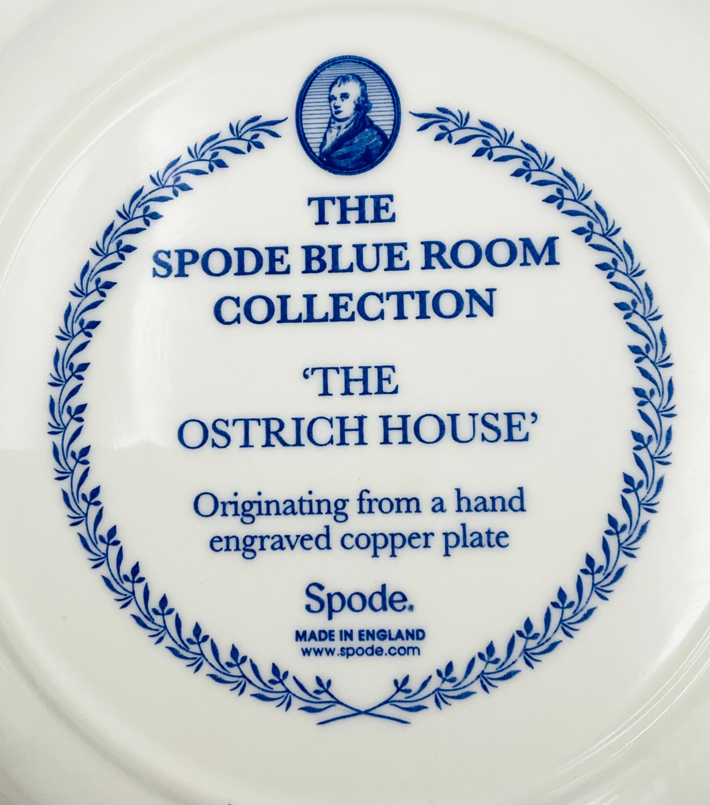 Spode Blue Room Collection “Ostrich House” Plate