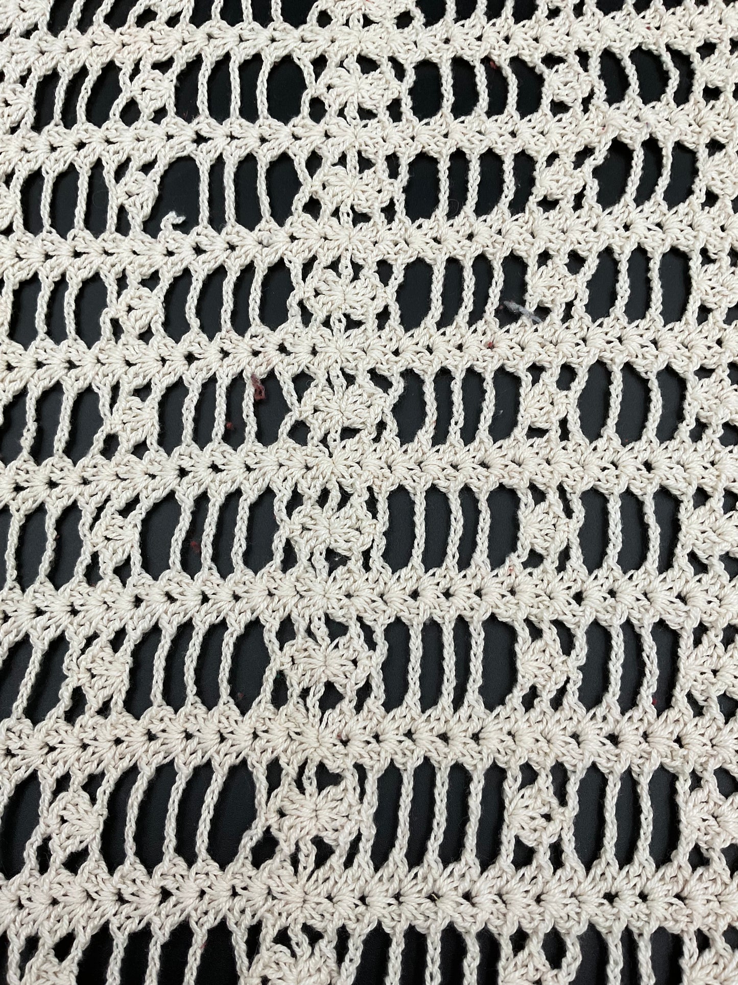 Vintage Hand Crocheted Table Runner/Dresser Scarf