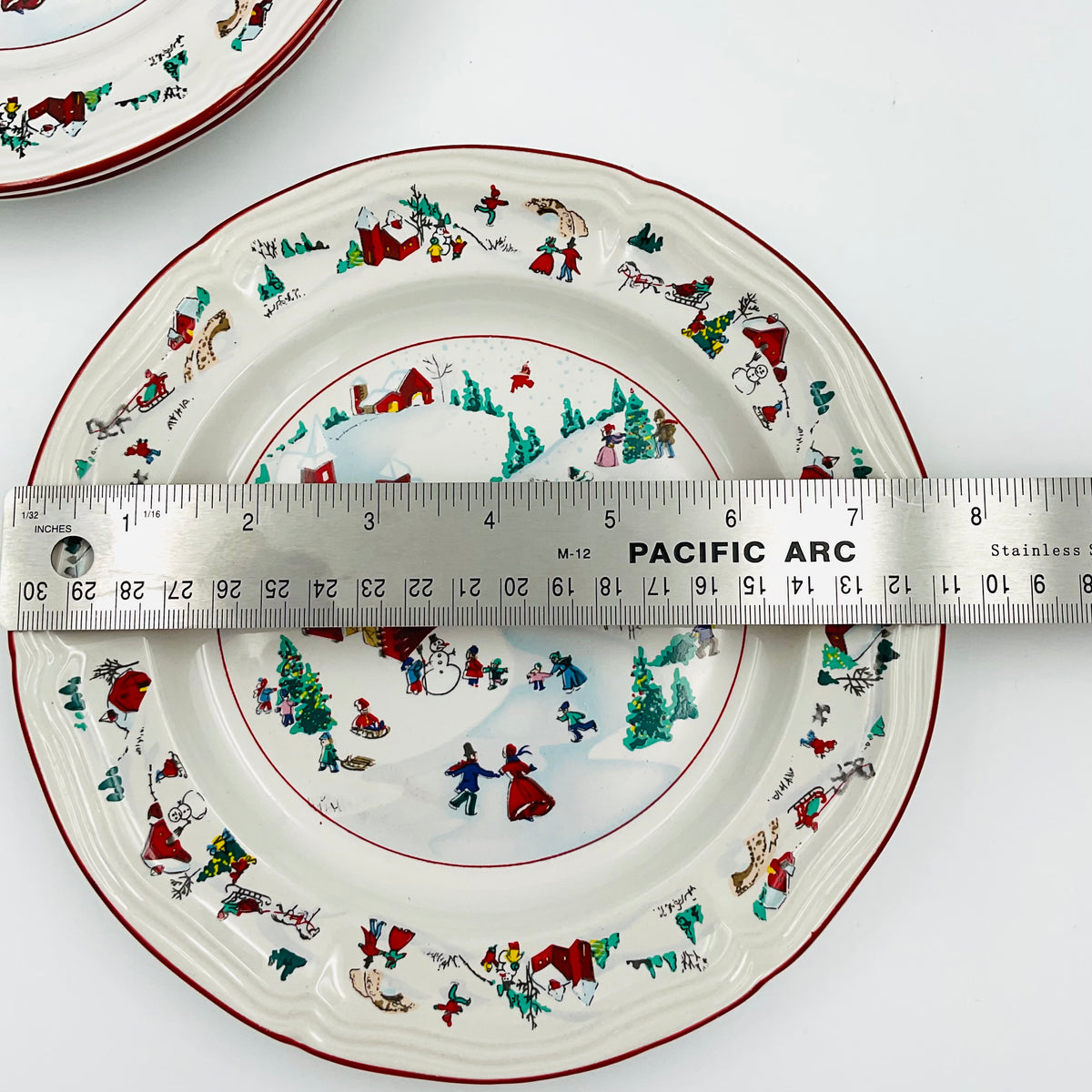 Farberware White Christmas Salad Plates - set of 3