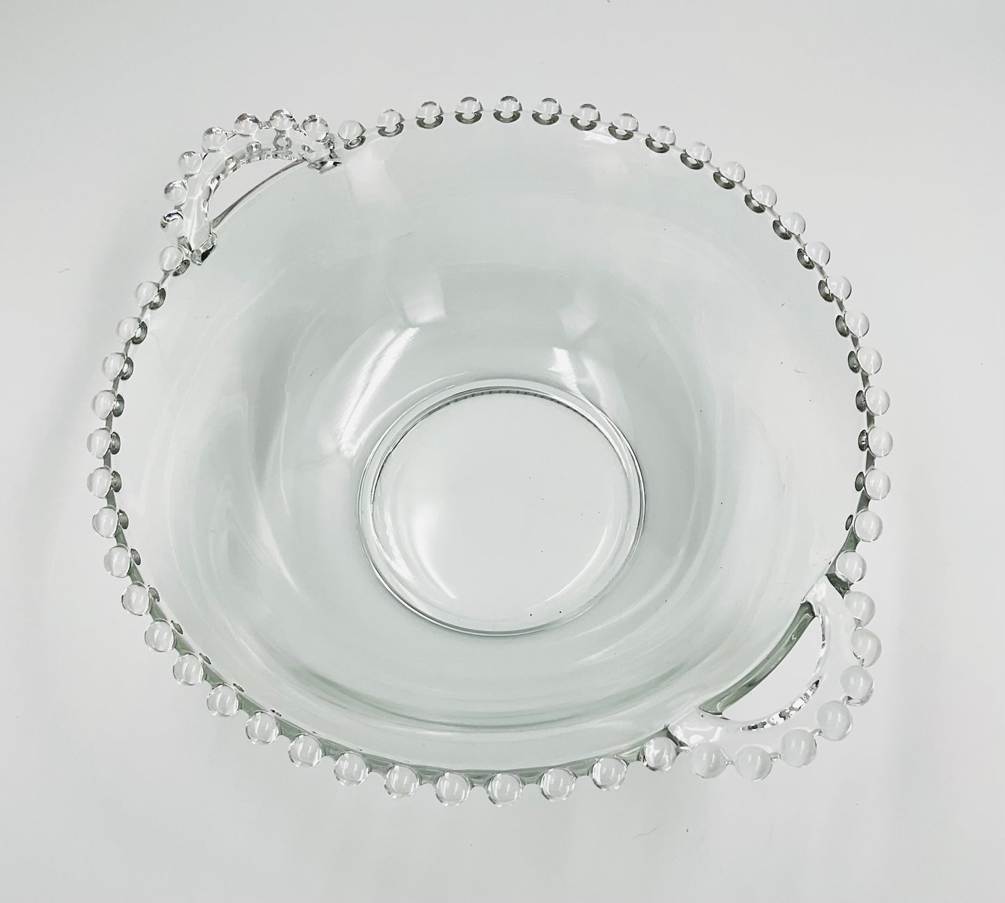 Vintage Imperial Glass Candlewick Serving Bowl - 9.5”