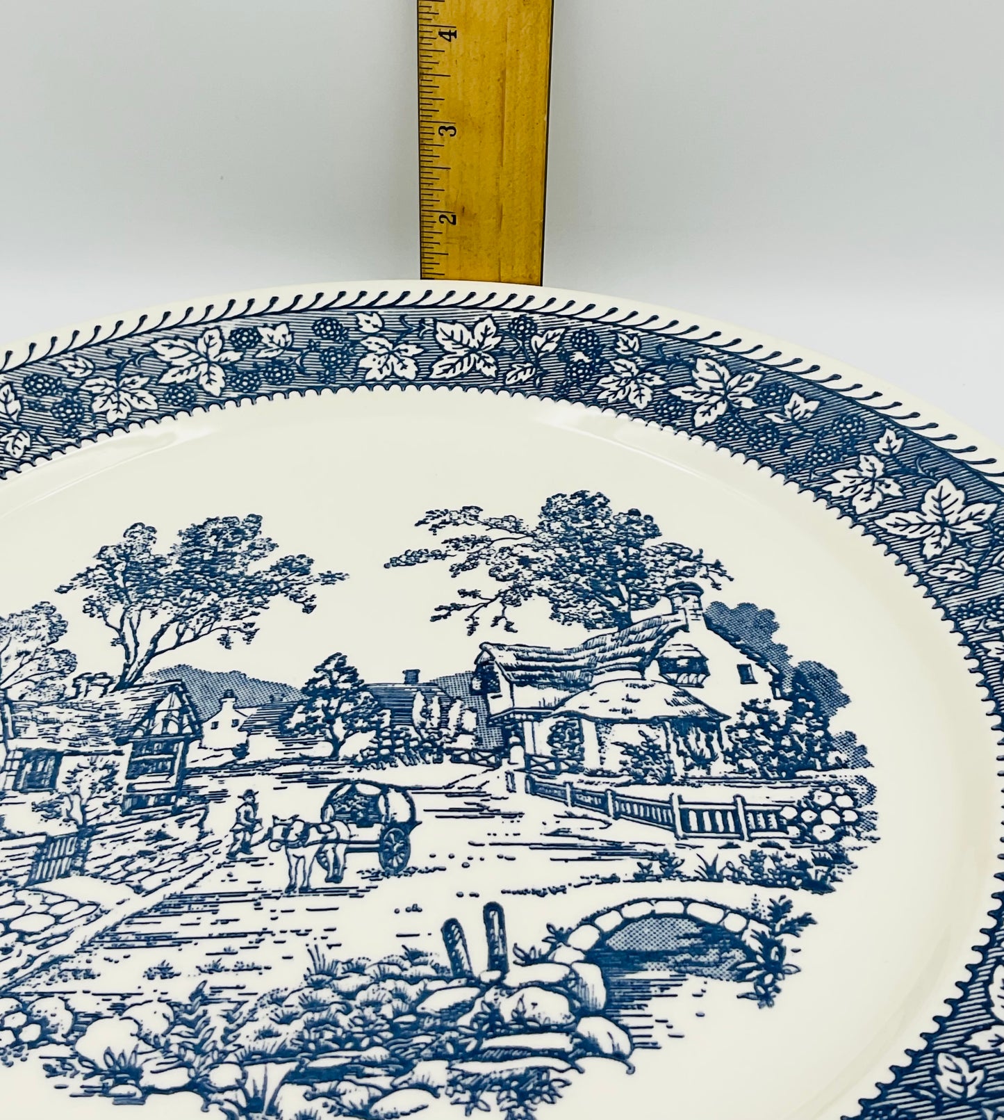 Vintage Homer Laughlin Shakespeare Country Blue Transferware Serving Platter