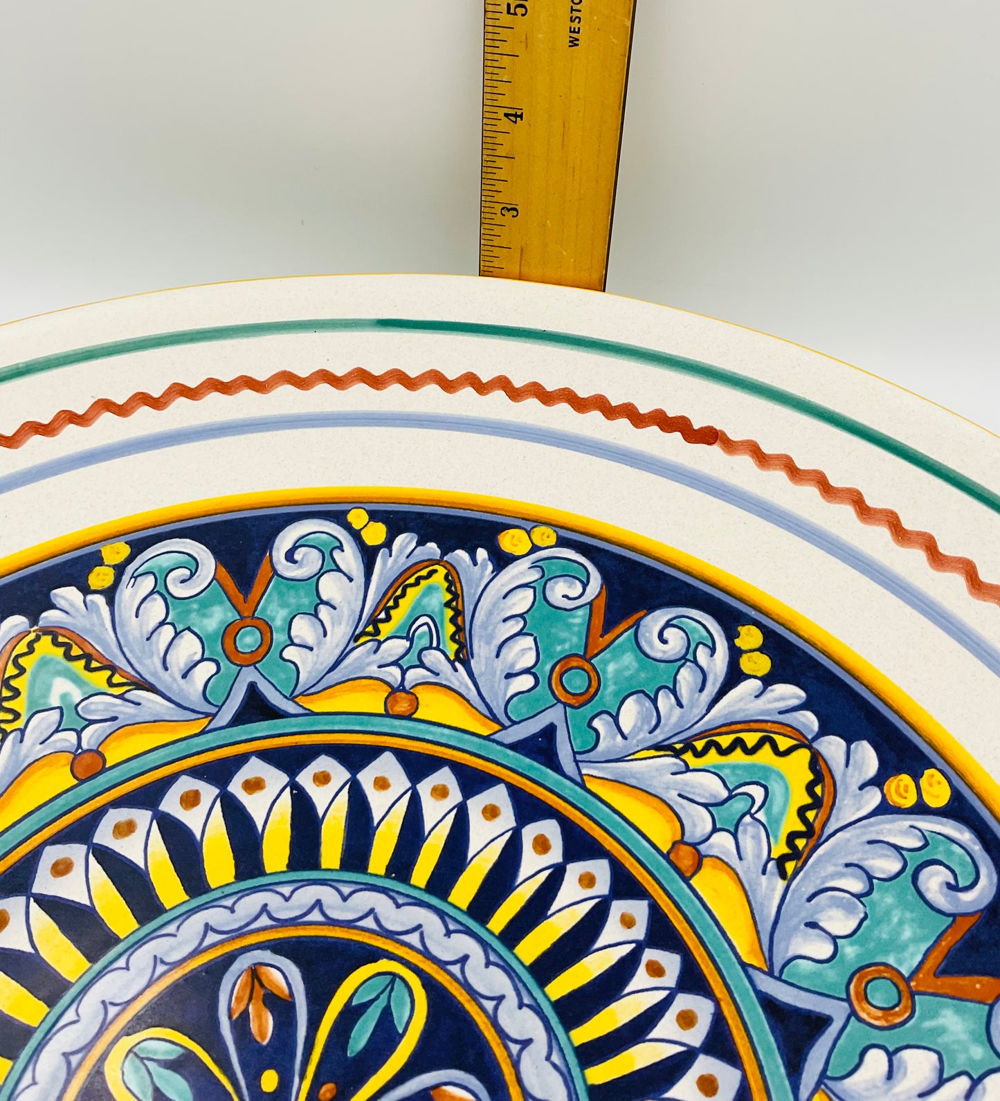 Vintage Ceramica Deruta Hand-Painted Italian Majolica Serving Bowl