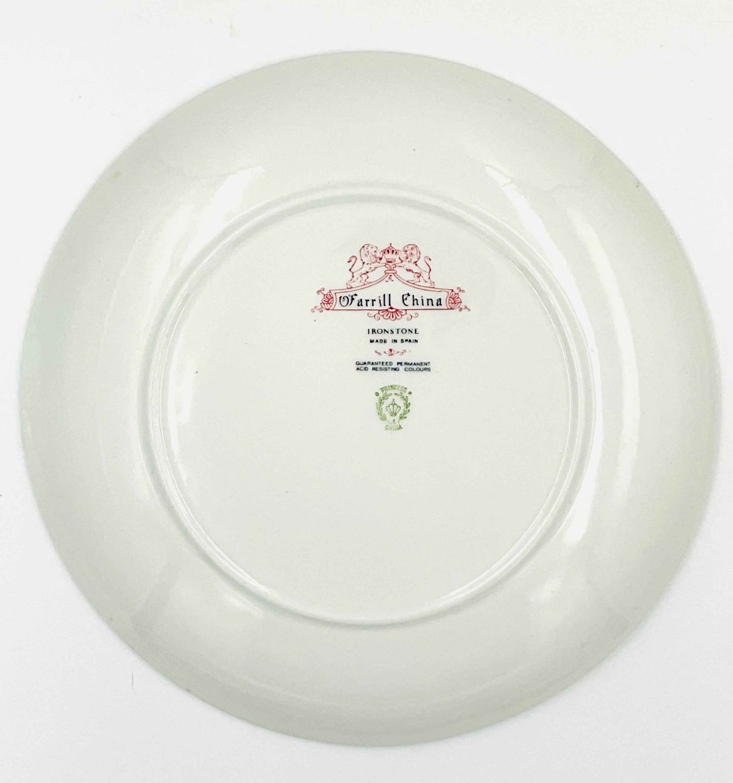 Vintage O'Farril China Blue White Ironstone Transferware Plate