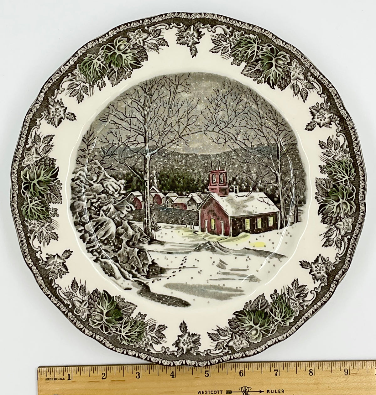 Vintage Johnson Brothers Friendly Village School House Dinner Plates – Set of 5