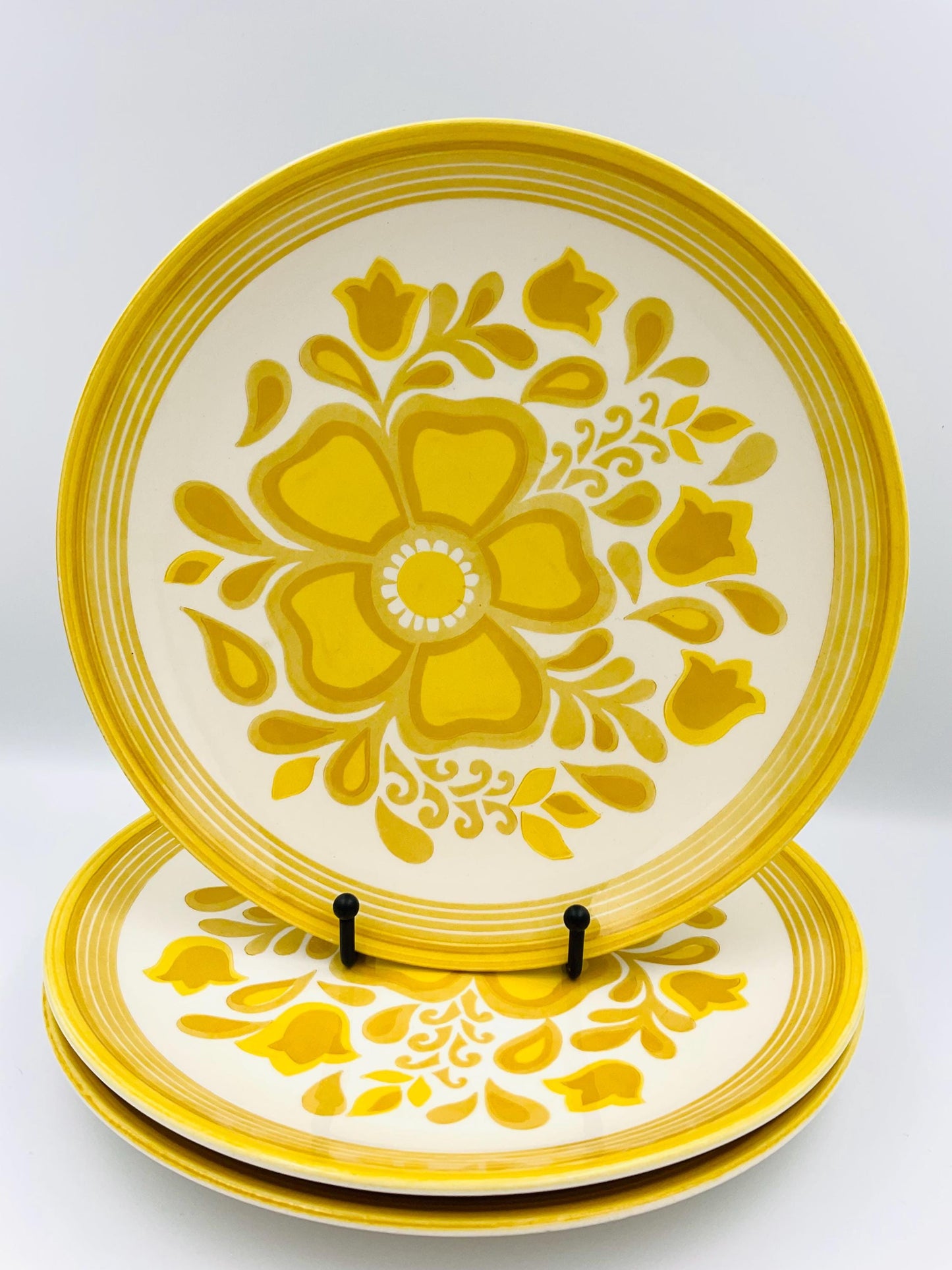 Vintage Royal China Ironstone Dinner Plate in Damsel Pattern - 3 available