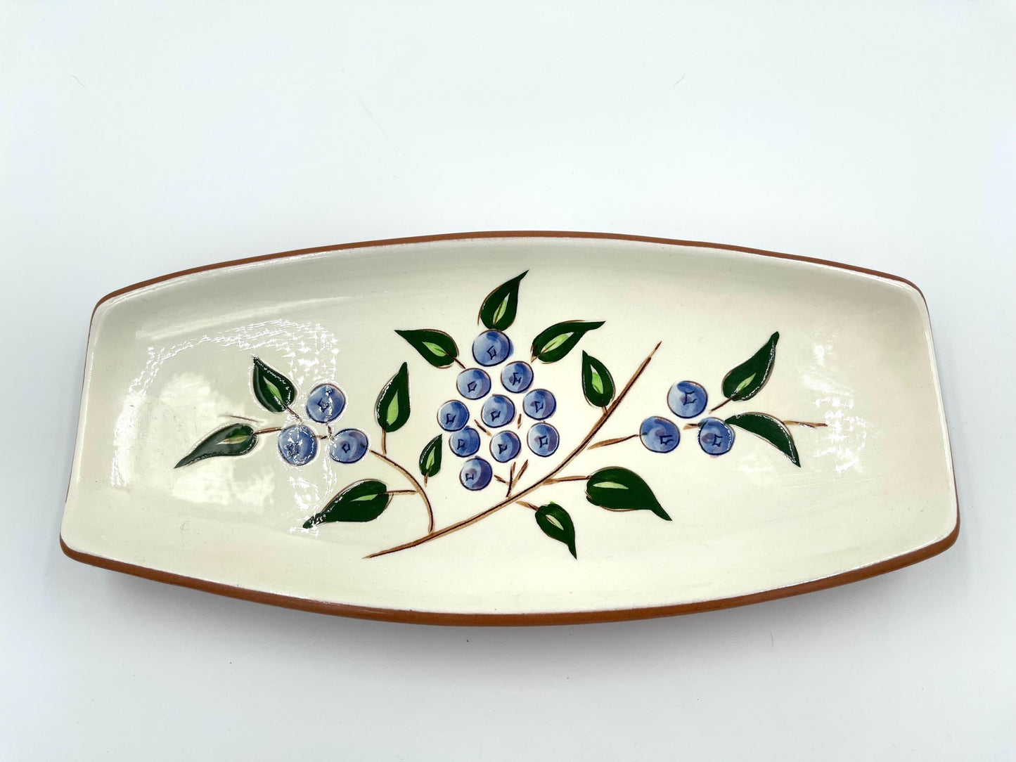 Vintage Stangl Pottery Blueberry Pattern Small Serving Tray