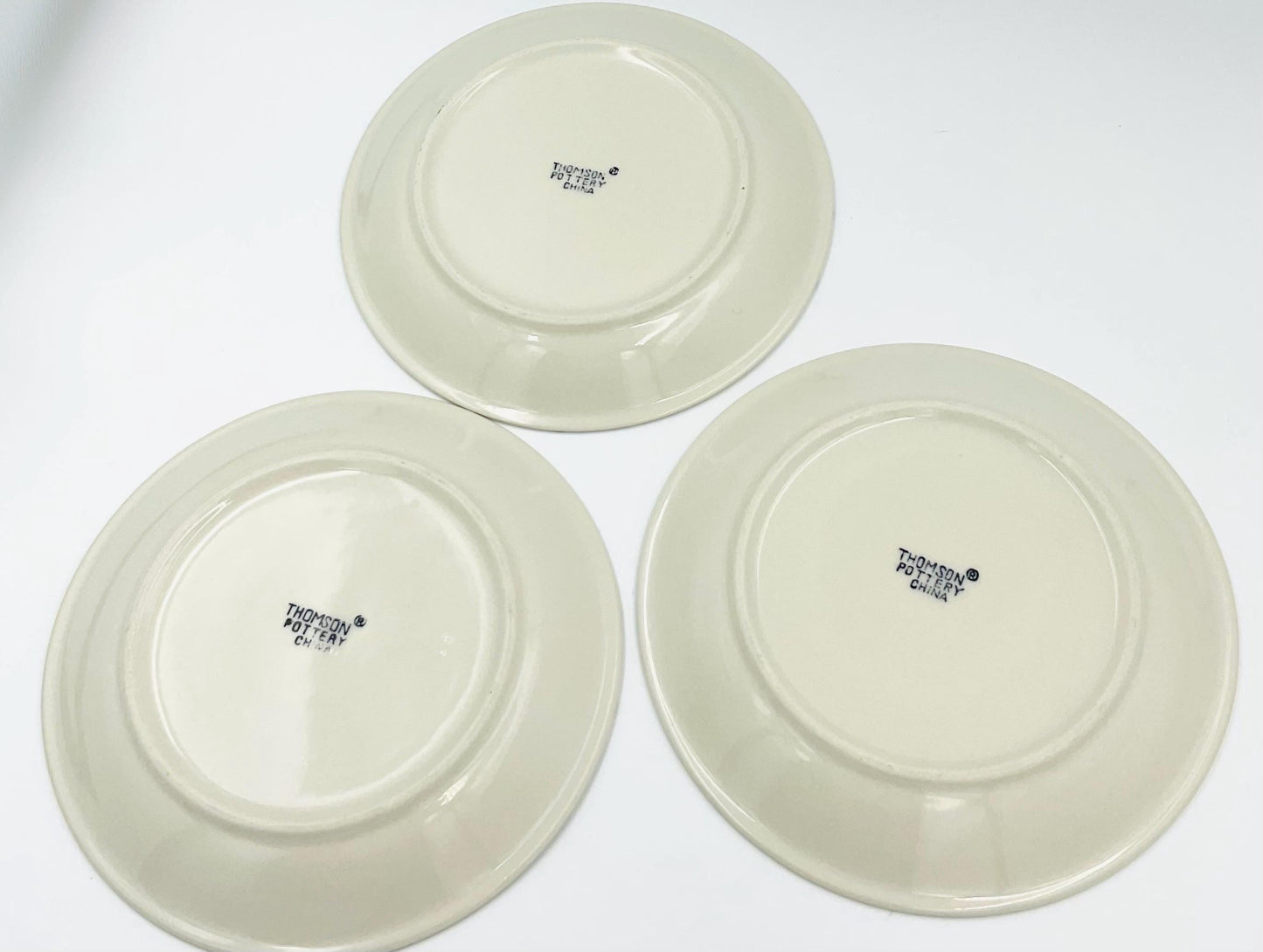 Vintage Thomson Pottery Birdhouse Salad Plates
