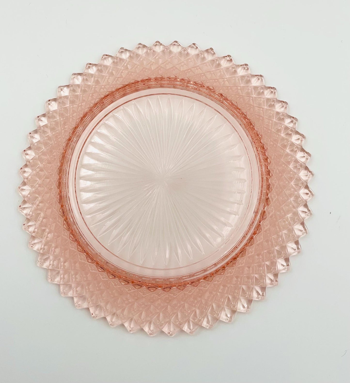 Vintage Anchor Hocking Miss American Pink Bread Plates