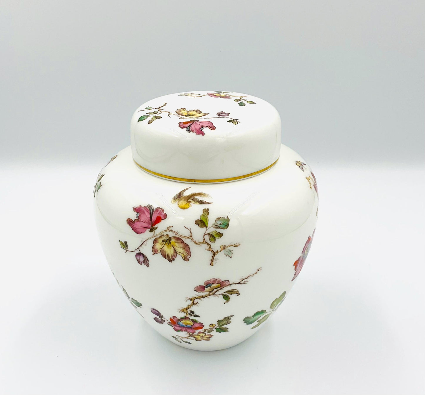 Vintage Wedgwood Bone China Swallow Pattern Ginger Jar