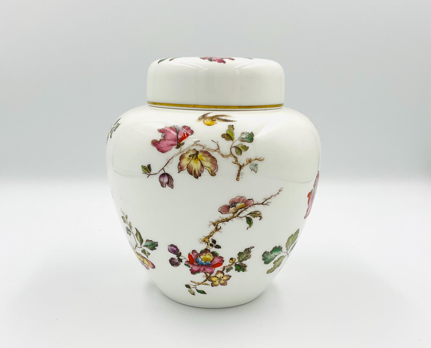 Vintage Wedgwood Bone China Swallow Pattern Ginger Jar