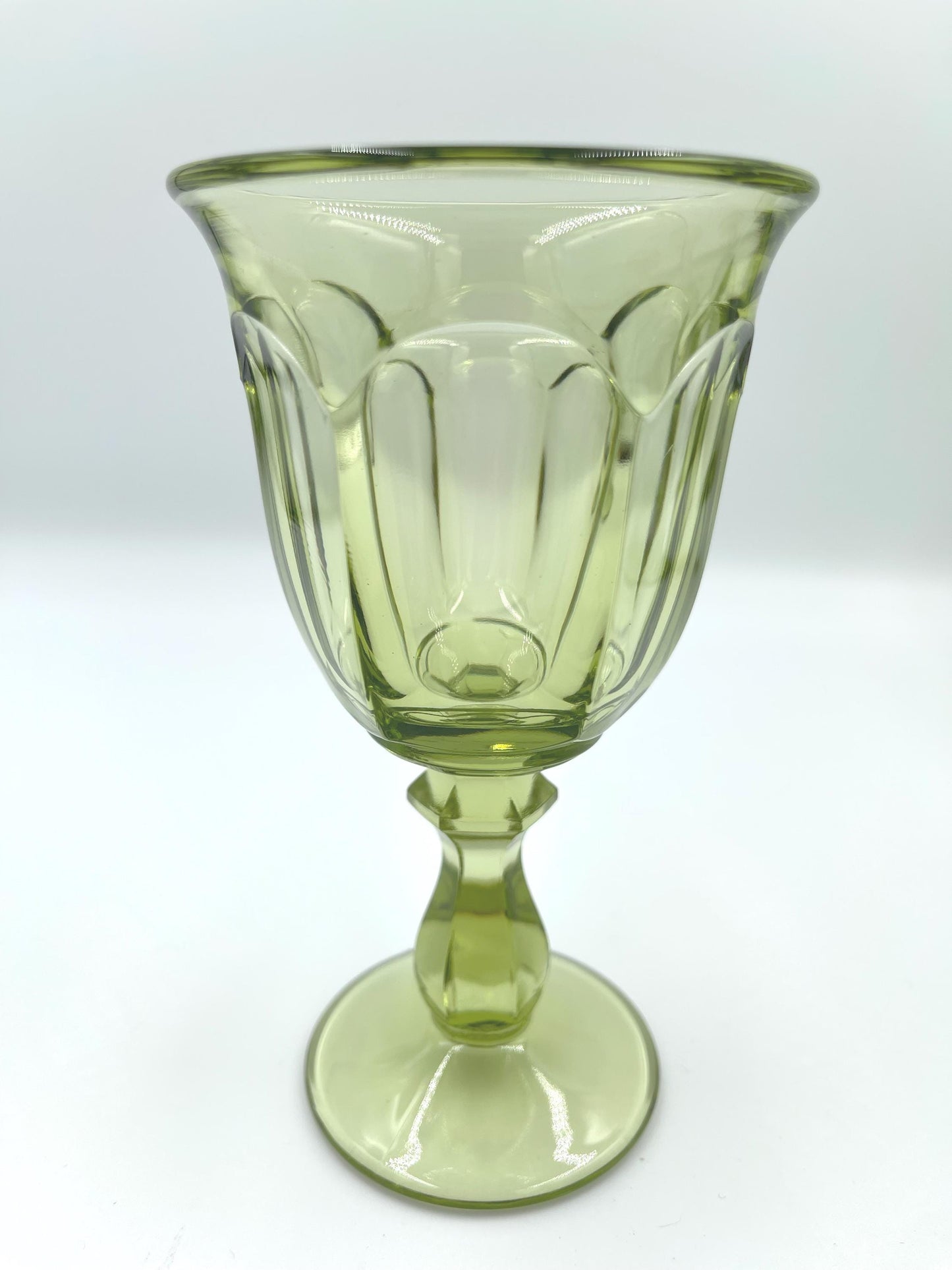 Vintage Imperial Glass Verde Green Goblet