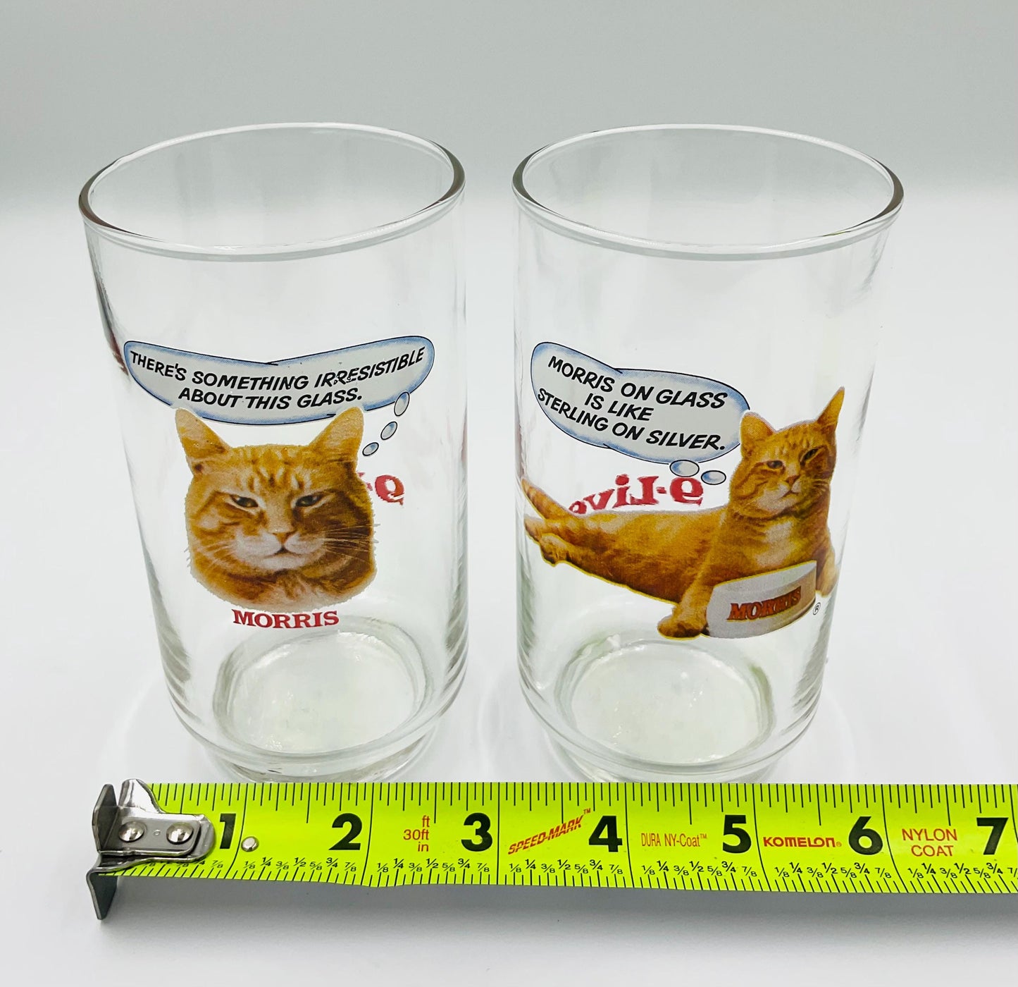Vintage Promotional Morris the Cat Drinking Glasses