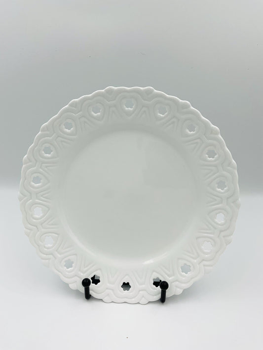 Home Essentials & Beyond Basic Porcelana White Reticulated Salad Plate