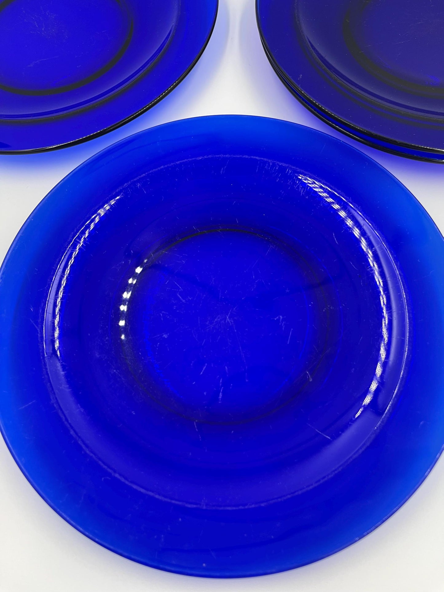 Vintage Cobalt Blue Glass Salad Plate