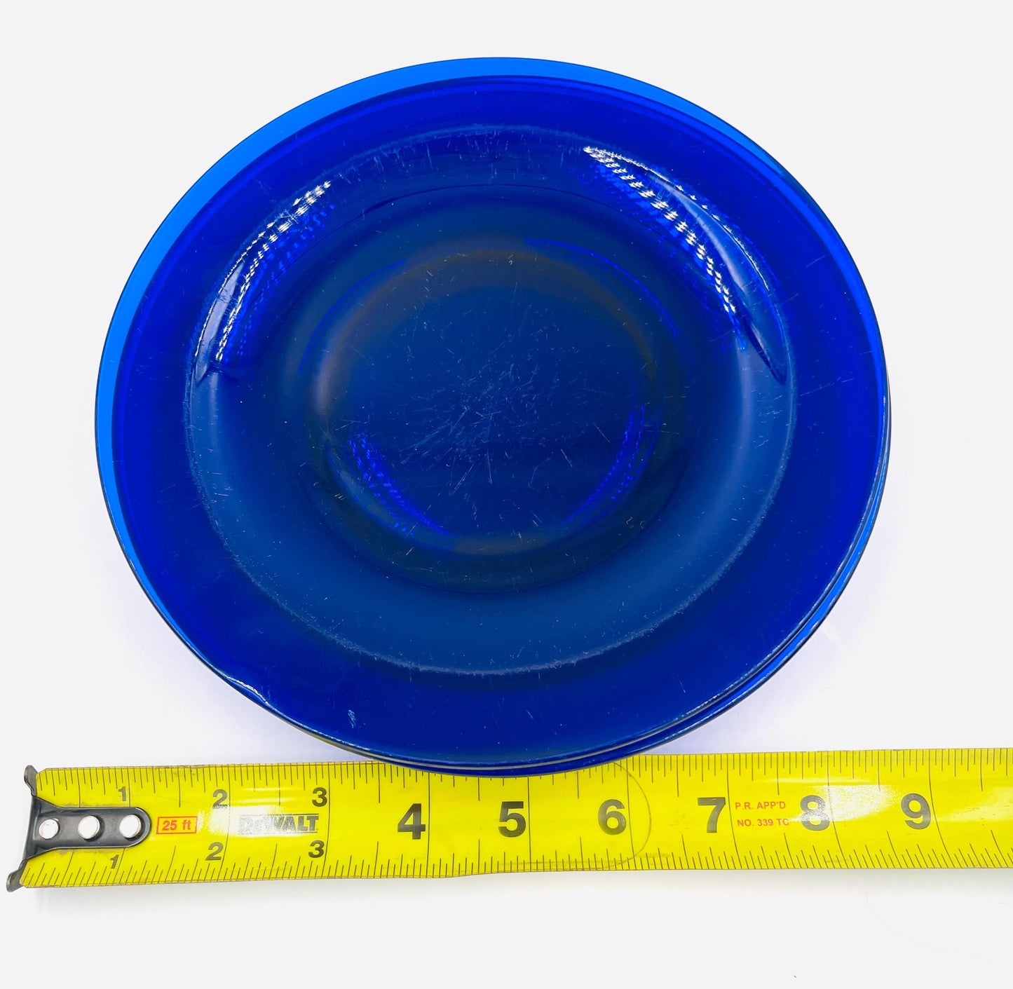 Vintage Cobalt Blue Glass Salad Plate
