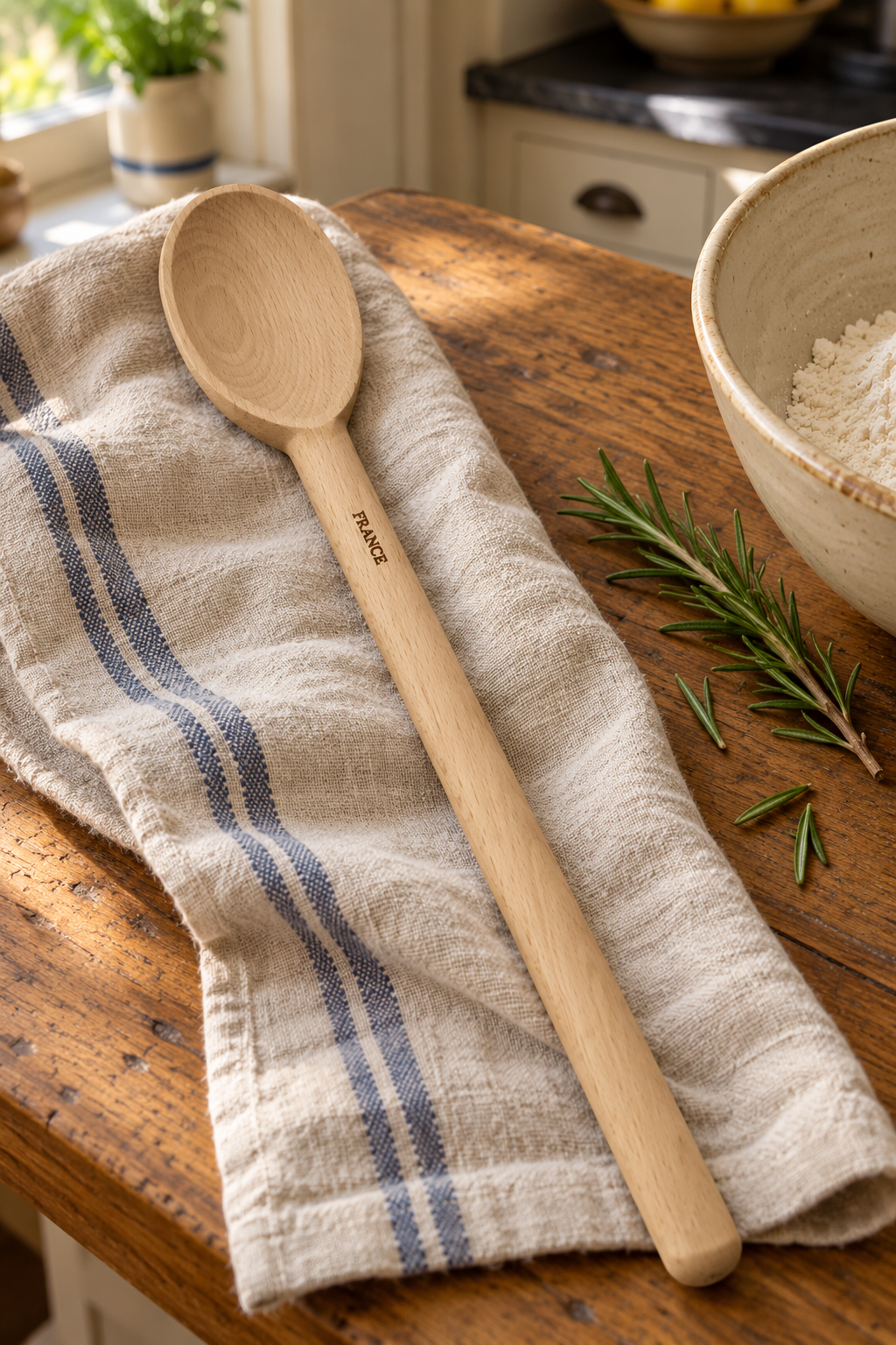 French Beechwood Cooking Spoon, 11.75 Inch | Made in France