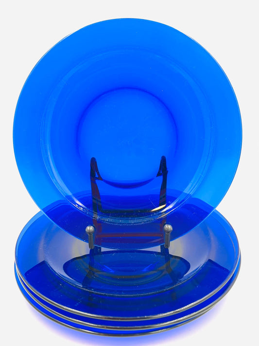 Vintage Cobalt Blue Glass Salad Plate