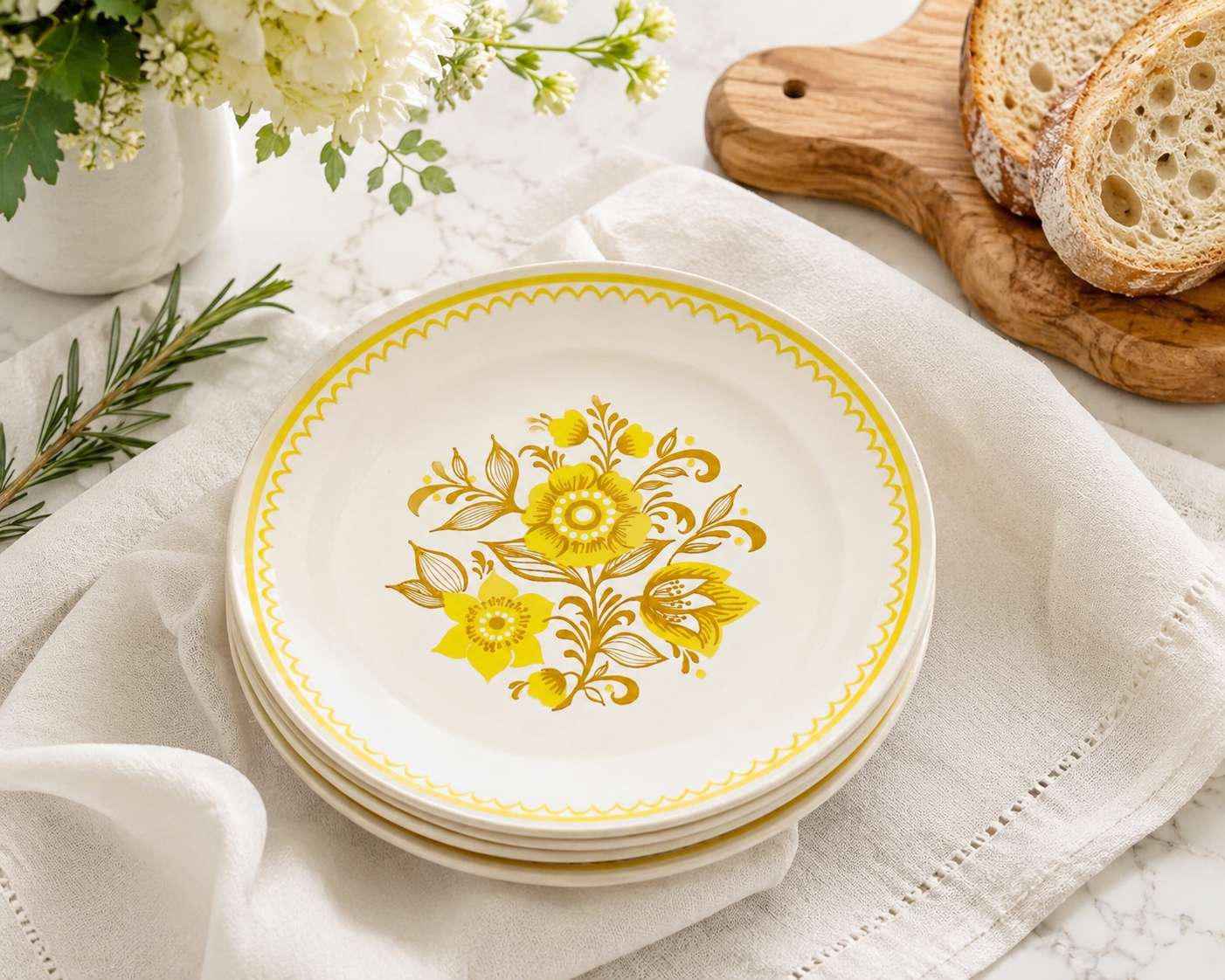 Vintage Royal China Cavalier Ironstone Bread Plates – Set of 4