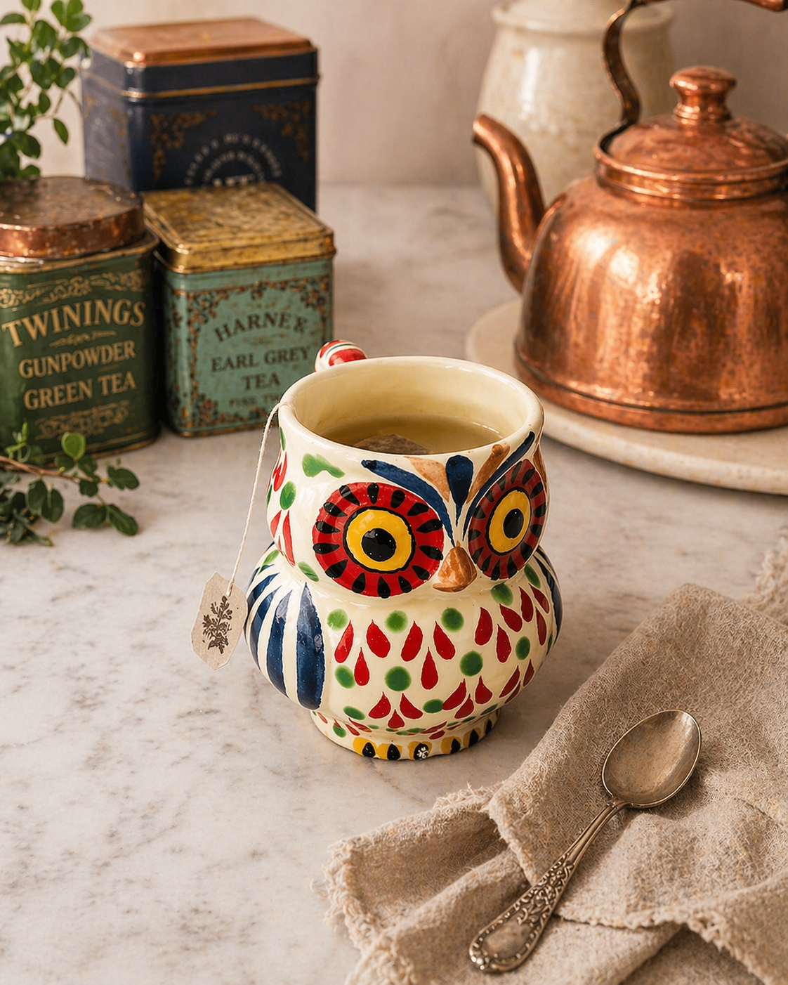 Anthropologie Gorky Gonzalez Owl Coffee Mug