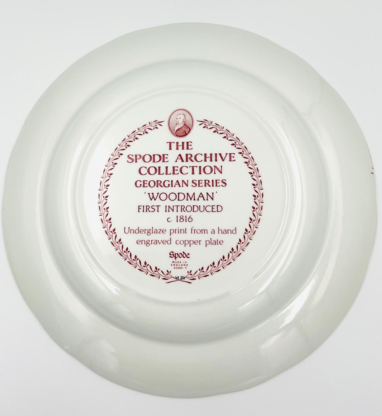Vintage Spode Georgian Series ‘Woodman’ Archive Collection Plate