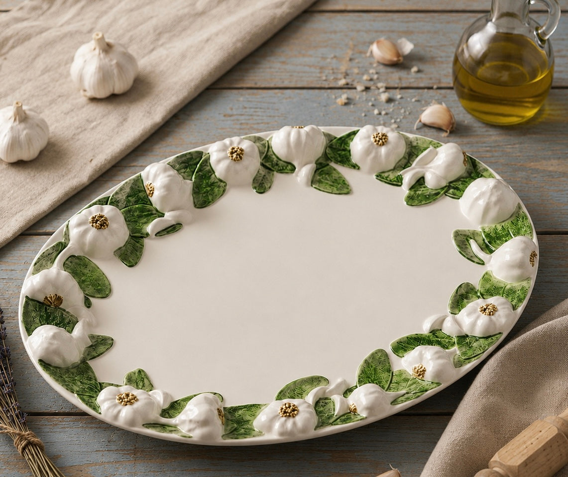 Vintage Intrada Italy Aglio Garlic Platter