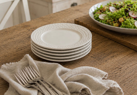 Oneida Gourmet Collection Wicker Salad Plates - Set of 7