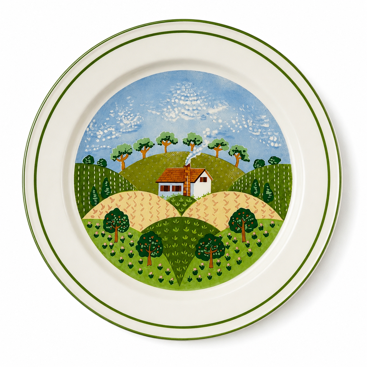 Vintage Sango Country Cottage Dinner Plates
