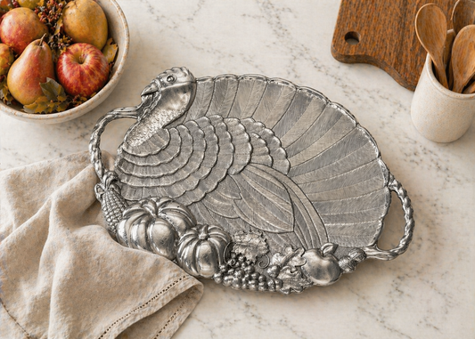 Vintage Lenox Cast Aluminum Turkey Serving Platter