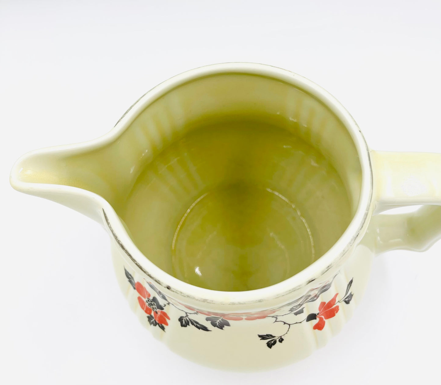 Vintage Hall’s Superior Quality Kitchenware Red Poppy Pattern Pitcher